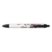 Pinup Kerst Babe Zwarte Inkt Pen (Achterkant)