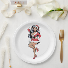 Pinup Kerstkind Papieren Bordje