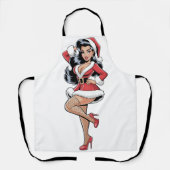 Pinup Kerstkind Schort (Voorkant)