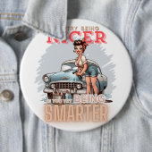 Pinup Lady COLOSSAL 6 inch Photo Pins Ronde Button 6,0 Cm (In situ)