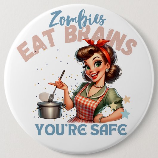 Pinup Lady Foto Pins Humorous Grappig Ronde Button 6,0 Cm (Voorkant)