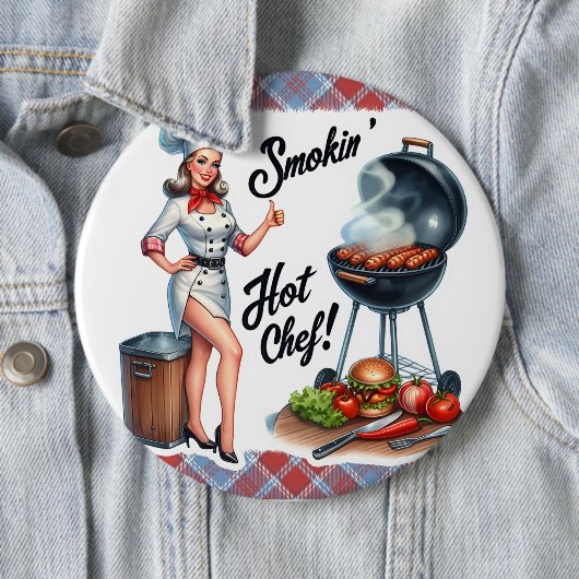 Pinup Lady Foto Pins Humorous Grappig Ronde Button 6,0 Cm (In situ)