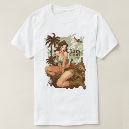 Pinup Lara Croft 188 T-shirt (Design voorkant)
