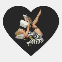 Pinup meisje met puppy Alberto vargas vintage