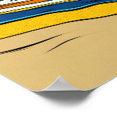  Pinup Meisje op het Strand Poster (Hoek)