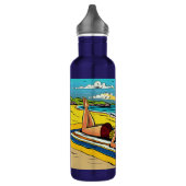  Pinup Meisje op het Strand Waterfles (Links)