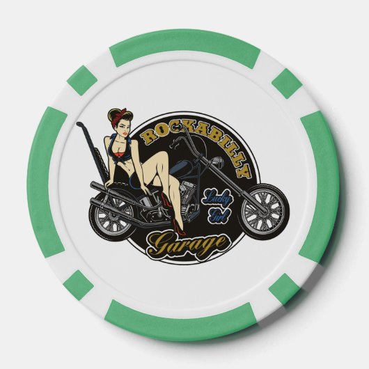 PInup Meisje Poker Chips (Achterkant)