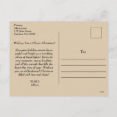  Pinup meisje, WO2 vliegtuig, Elegant kerstfeest Feestdagenkaart (Achterkant)