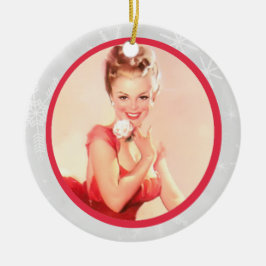 Pinup met ventilator keramisch ornament