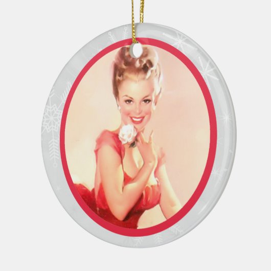 Pinup met ventilator keramisch ornament (Links)