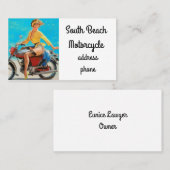 Pinup Motorcycle Visitekaartje (Voorkant / Achterkant)