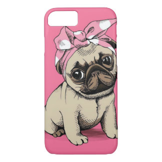 Pinup Pug Dog iPhone 7 hoesje