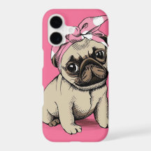Pinup Pug Hond iPhone 7 hoes