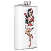 Pinup Santa Babe Heupfles (Rechts)
