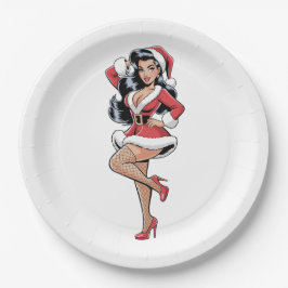 Pinup Santa Babe Papieren Bordje