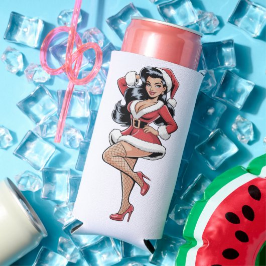 Pinup Santa Babe Seltzer Blikjeskoeler (Insitu Zomer)