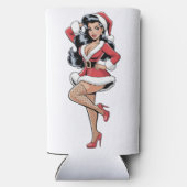 Pinup Santa Babe Seltzer Blikjeskoeler (Achterkant)