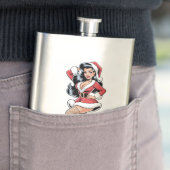 Pinup Santa Meisje Flacon (Voorbeeld)