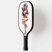 Pinup Santa Meisje Pickleball Paddle (Links)