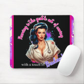 Pinup_ Verpleegkundige Badass Muismat (Met muis)