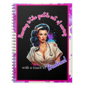 Pinup_ Verpleegkundige Badass Notitieboek (Voorkant)