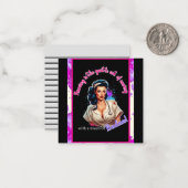 Pinup_ Verpleegkundige Badass Notitiekaartje (Voorkant / Achterkant in situ)