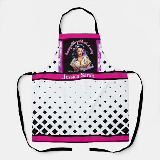 Pinup_ Verpleegkundige Badass Schort (Voorkant)