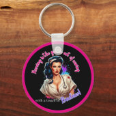 Pinup_ Verpleegkundige Badass Sleutelhanger (Voorkant)