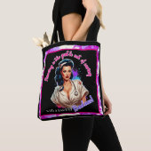 Pinup_ Verpleegkundige Badass Tote Bag (Dichtbij)