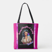 Pinup_ Verpleegkundige Badass Tote Bag (Achterkant)