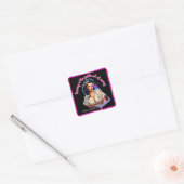 Pinup_ Verpleegkundige Badass Vierkante Sticker (Envelop)