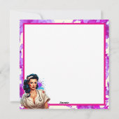 Pinup Verpleegster Badass Feestdagenkaart (Achterkant)