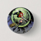 Pinup Witch Button (Voorkant)