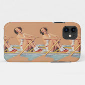 Pinup Women Rowing iPhone Case (Achterkant (horizontaal))