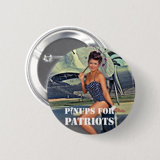 Pinups voor patriotten ronde button 5,7 cm (Voorkant /achterkant)