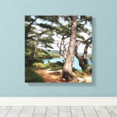 Pinus pinea Pine Tree Forest Painting Canvas Afdruk (Insitu (Houten vloer))