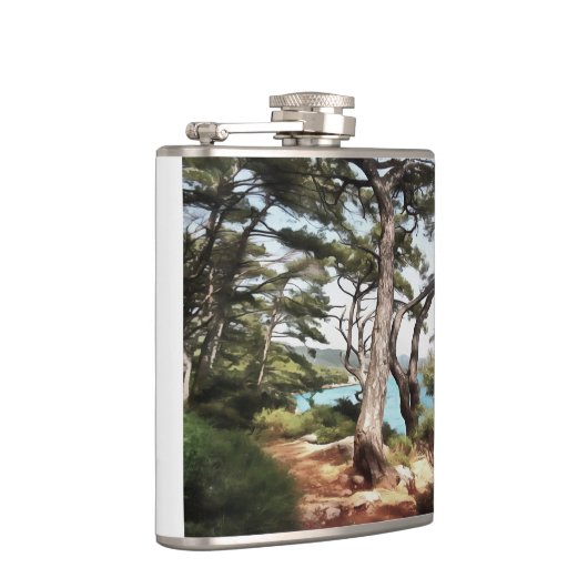 Pinus pinea Pine Tree Forest Painting Heupfles (Rechts)