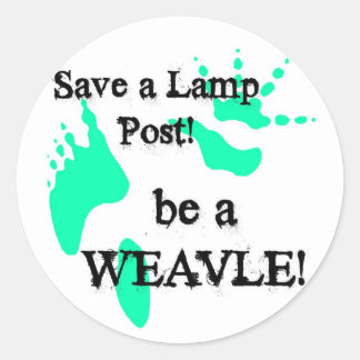 PinWeavleRun Ronde Sticker