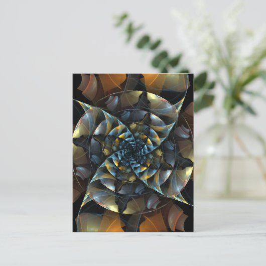 Pinwheel Abstract Art Briefkaart (Staand voorkant)