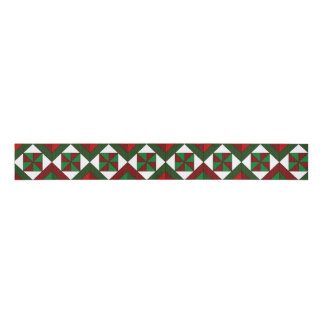 Pinwheel Diamond Kerstquilt Grosgrain Lint