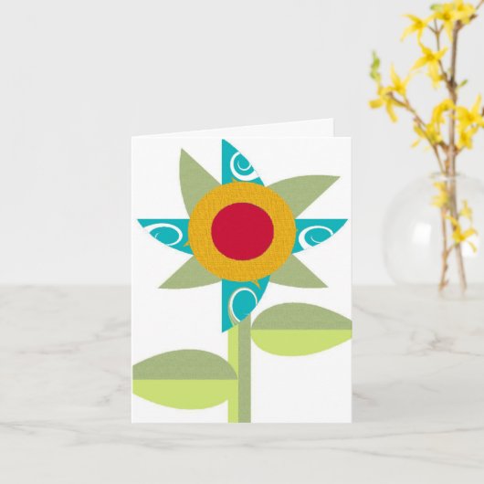 Pinwheel Flower Kaart (Gele Bloem)