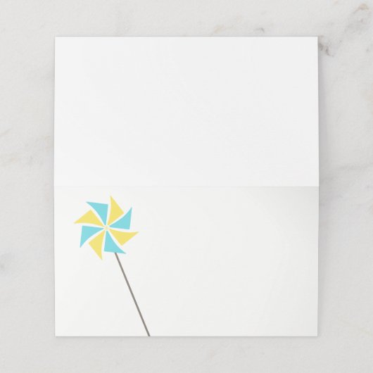 Pinwheel Food Tent Plaatskaartje (Buitenkant ongevouwen)