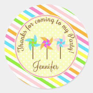 Pinwheel gepersonaliseerde 2inch gunstag ronde sticker