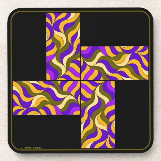 PINWHEEL MOD ONDERZETTER SET. (Voorkant)