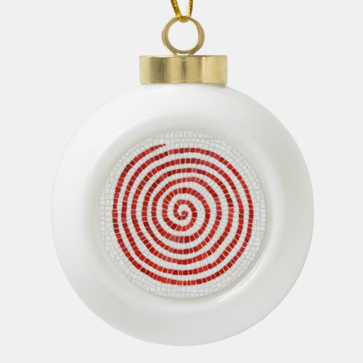 PINWHEEL MOSAIC Ceramic Ball Ornament (Voorkant)