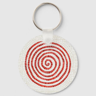 PINWHEEL MOSAIC Metal Circle Sleutelhanger