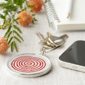 PINWHEEL MOSAIC Premium Round Sleutelhanger (Zijkant)