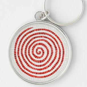 PINWHEEL MOSAIC Premium Round Sleutelhanger