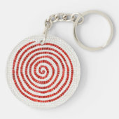 PINWHEEL MOSAIC Ronde AcrylSleutelhanger Sleutelhanger (Achterkant)