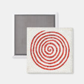 PINWHEEL MOSAIC Square Magnet (Voorkant / Achterkant)